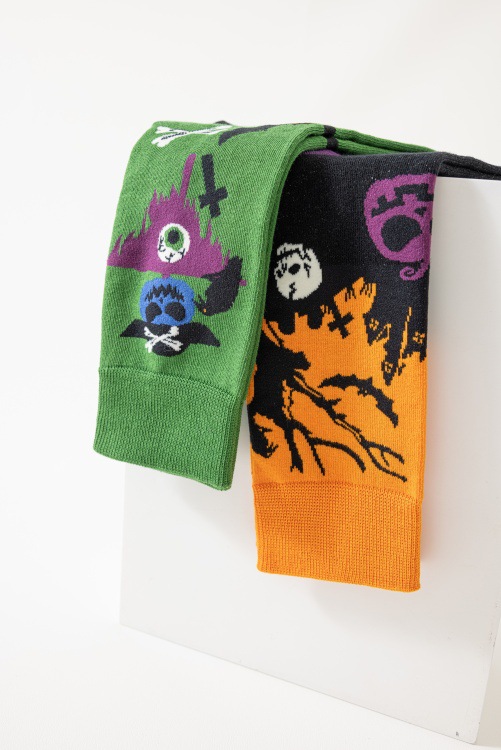 Halloween crew socks detail 1